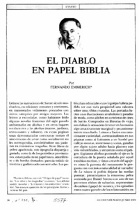 El diablo en papel biblia