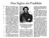 Dos siglos sin Pushkin.