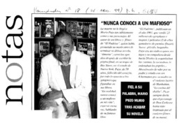 "Nunca conocí a un mafioso".