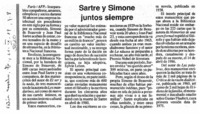 Sartre y Simone juntos siempre.