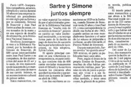 Sartre y Simone juntos siempre.