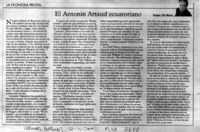 El Antonin Artaud ecuatoriano