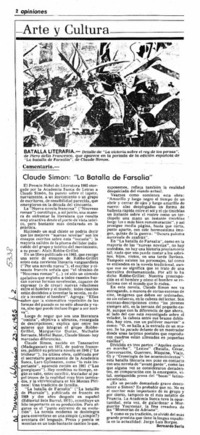 Claude Simon, "La Batalla de Farsalia"