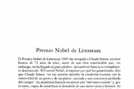 Premio Nobel de Literatura.