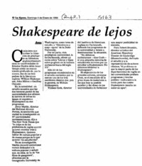 Shakespeare de lejos.