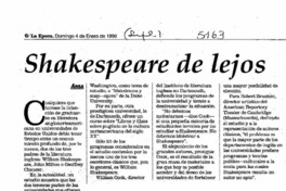 Shakespeare de lejos.