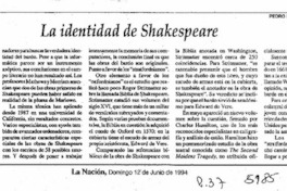 La identidad de Shakespeare