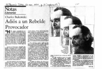 Adiós aun rebelde provocador