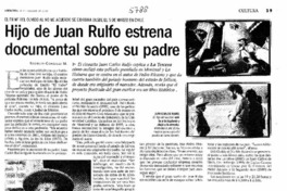 Hijo de Juan Rulfo estrena documental sobre su padre
