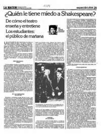 Quién le tiene miedo a Shakespeare?