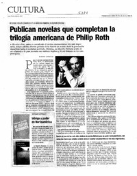 Publican novelas que completan la trología americana de Philip Roth