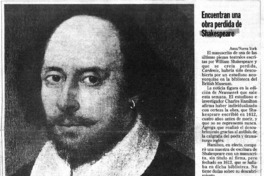 Encuentran una obra perdida de Shakespeare.