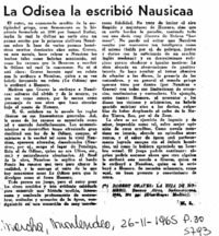 La Odisea la escribió Nausicaa