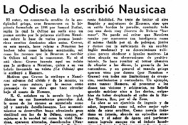 La Odisea la escribió Nausicaa