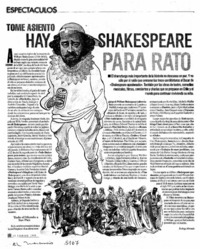 Tome asiento hay Shakespeare para rato
