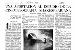 Una aportación al estudio de la cinematografía Shakespeariana