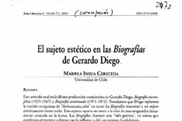 El Sujeto estético en las biografías