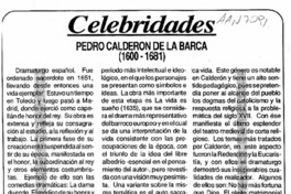 Pedro Calderón de la Barca (1600-1681).