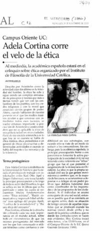 Adela Cortina corre el velo de la ética