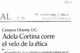 Adela Cortina corre el velo de la ética