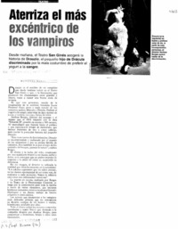 Aterriza el más excéntrico de los vampiros