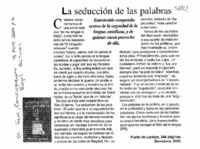 La seducción de las palabras.