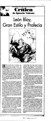 León Bloy, gran estilo y profecía