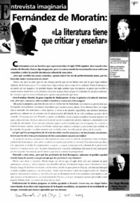 "La Literatura tiene que criticar y enseñar"