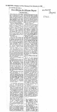 Una afición de Alfonso Reyes