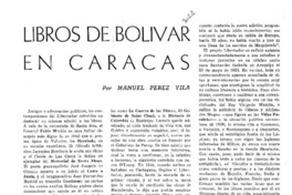 Libros de Bolívar en Caracas