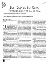 Boff deja de ser cura pero no sale de la Iglesia