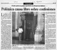Polémica causa libro sobre confesiones.