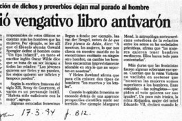 Apareció vengativo libro antivarón.