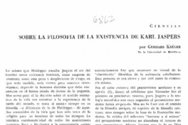 Sobre la filosofía de la existencia de Karl Jaspers