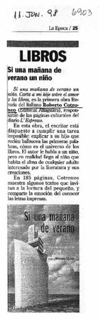 Si una mañana de verano un niño.