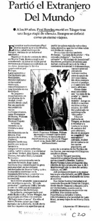 Partió el extranjero del mundo.