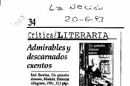 Admirables y descarnados cuentos