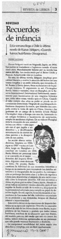 Recuerdos de infancia