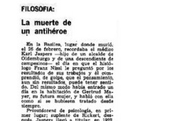 La muerte de un antihéroe.