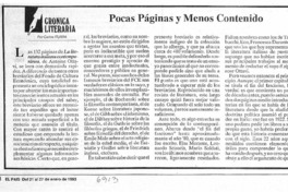 Pocas páginas y menos contenido