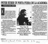 Peter Huber un poeta fuera de la academia
