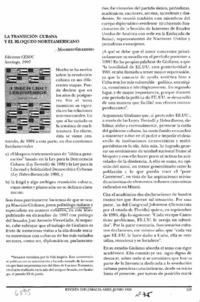 La transición cubana y el bloqueo norteamericano.