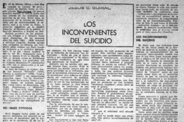 Los inconvenientes del suicidio