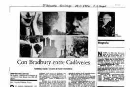 Con Bradbury entre cadáveres