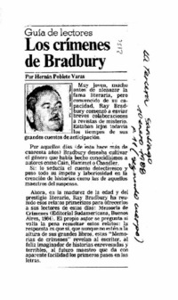 Los crímenes de Bradbury