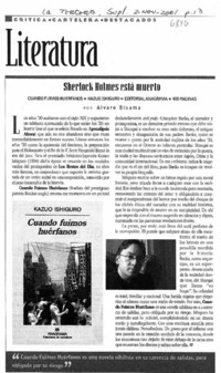 Sherlock Holmes está muerto