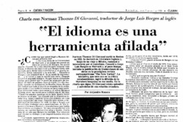 El idioma es una herramienta afilada"