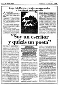 Soy un escritor y quizás un poeta"