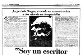 Soy un escritor y quizás un poeta"