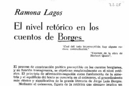 El Nivel retórico en los cuentos de Borges